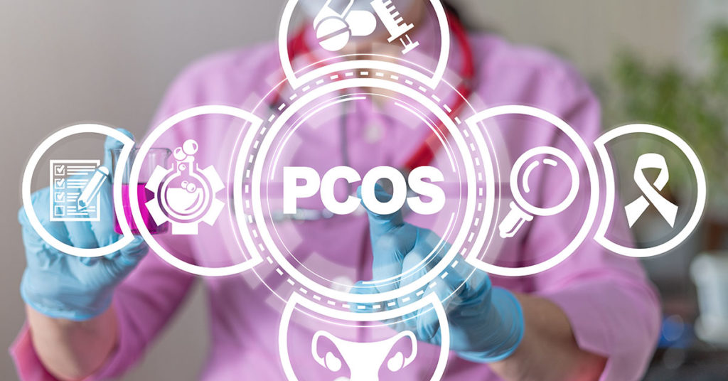 PCOS Polycystic Syndrome Ovary Illness Health Care Concept; blog: How PCOS and Infertility are Connected