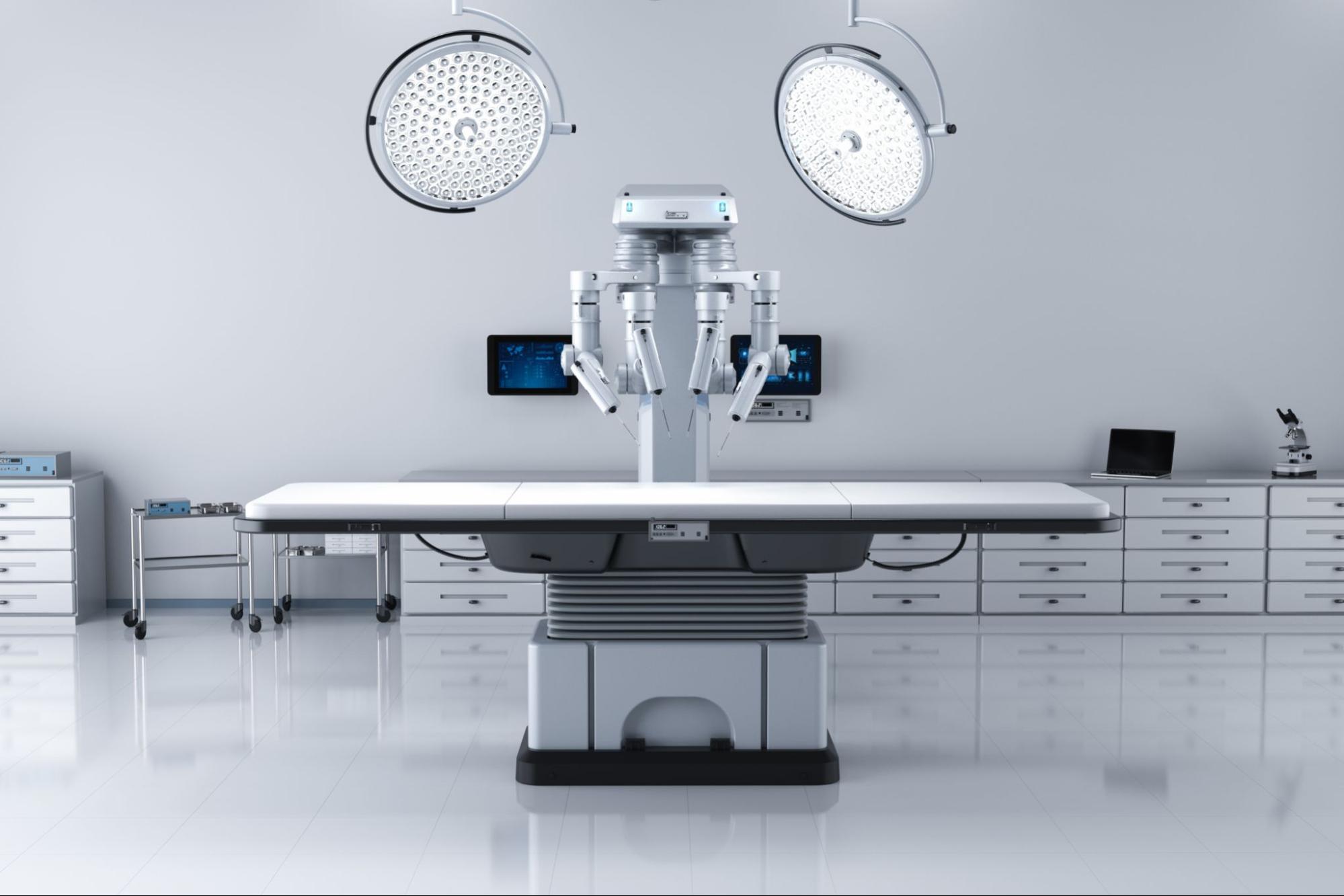 a photo of the da vinci robotic surgery technology